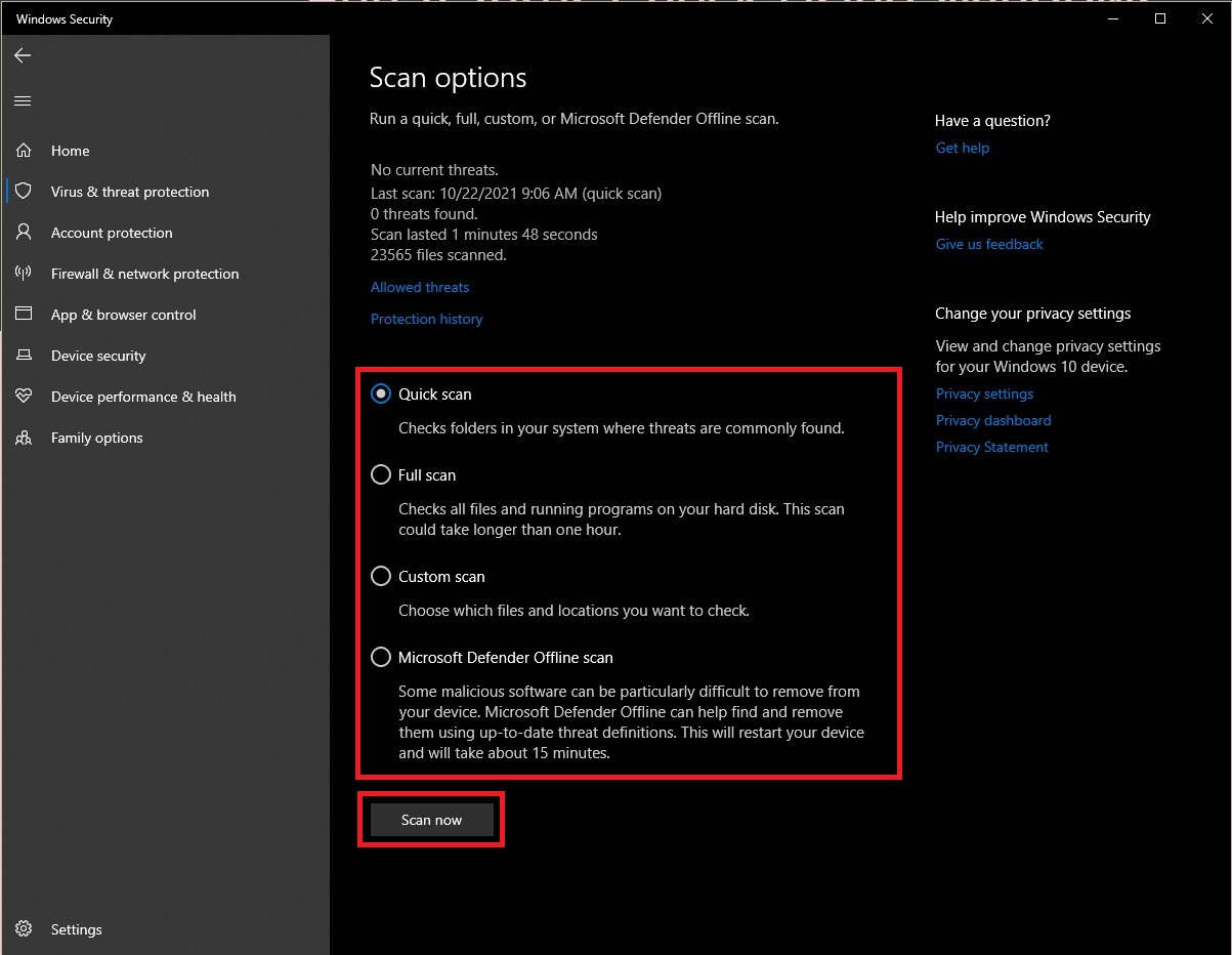 How to Run A Virus Scan